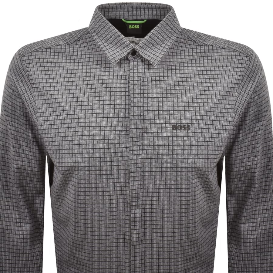 Image number 2 for BOSS Long Sleeved Dymova Shirt Dark Blue