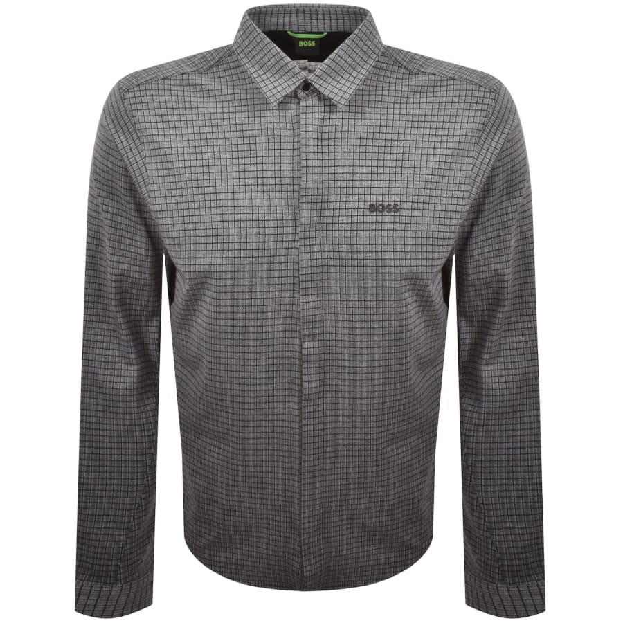 Image number 1 for BOSS Long Sleeved Dymova Shirt Dark Blue
