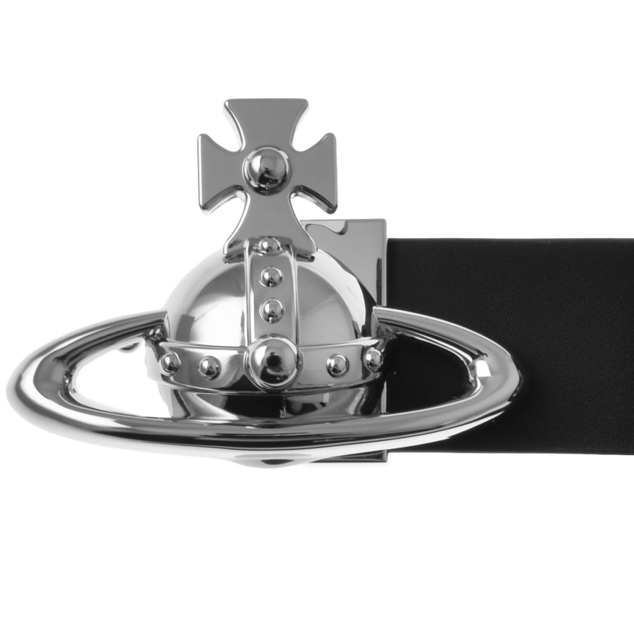 Image number 3 for Vivienne Westwood Orb Buckle Belt Black