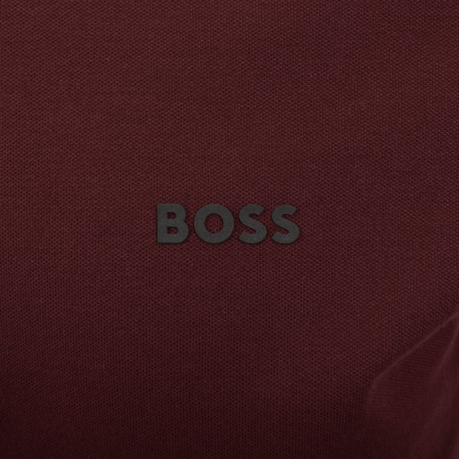 Image number 3 for BOSS Slim Fit Philix Polo T Shirt Burgundy