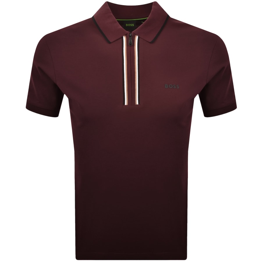Image number 1 for BOSS Slim Fit Philix Polo T Shirt Burgundy