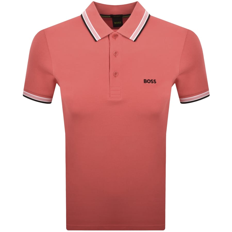 Image number 1 for BOSS Paddy Polo T Shirt Medium Pink