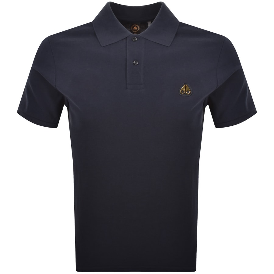Image number 1 for Moose Knuckles Everett Gold Polo T Shirt Navy