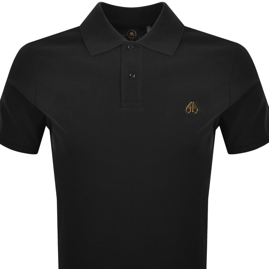 Image number 2 for Moose Knuckles Everett Gold Polo T Shirt Black