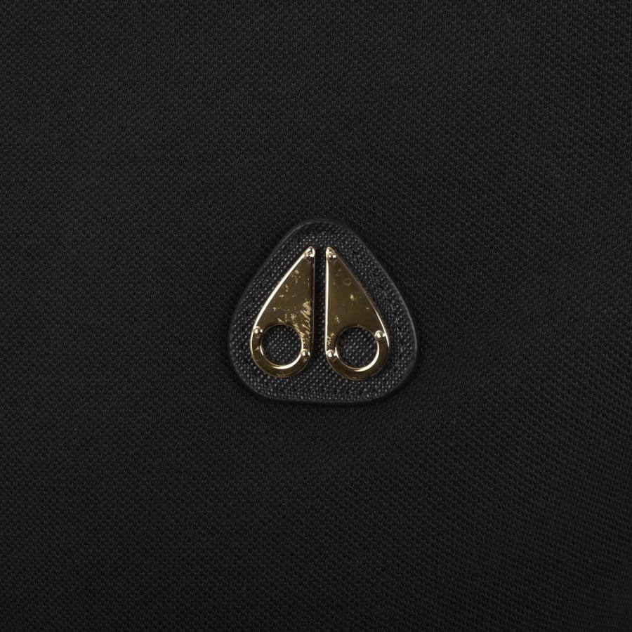 Image number 3 for Moose Knuckles Everett Gold Polo T Shirt Black