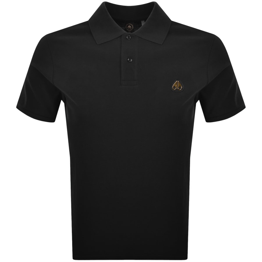 Image number 1 for Moose Knuckles Everett Gold Polo T Shirt Black