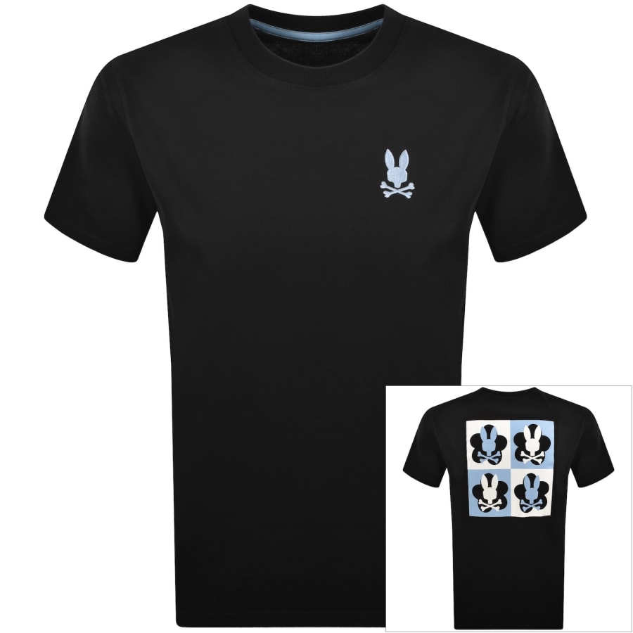 Image number 1 for Psycho Bunny Aiden Back Graphic T Shirt Black