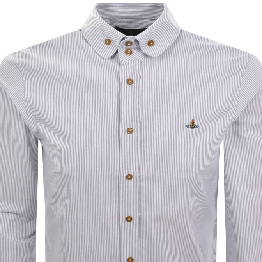 Image number 2 for Vivienne Westwood Krall Long Sleeved Shirt Blue