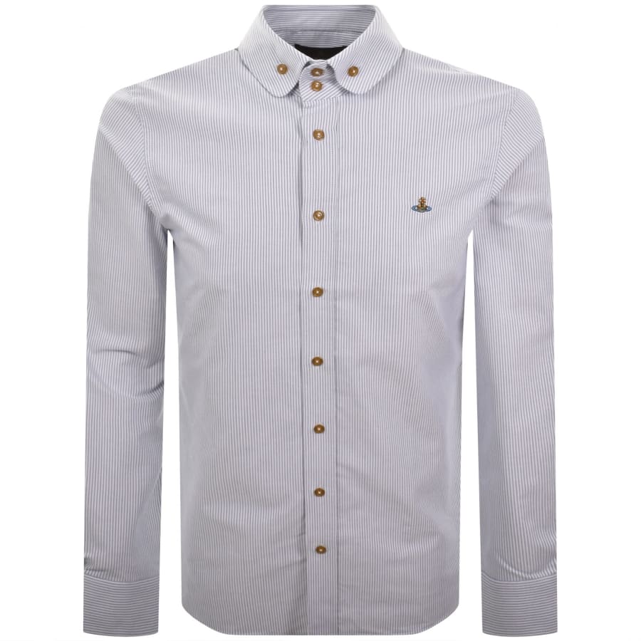 Image number 1 for Vivienne Westwood Krall Long Sleeved Shirt Blue