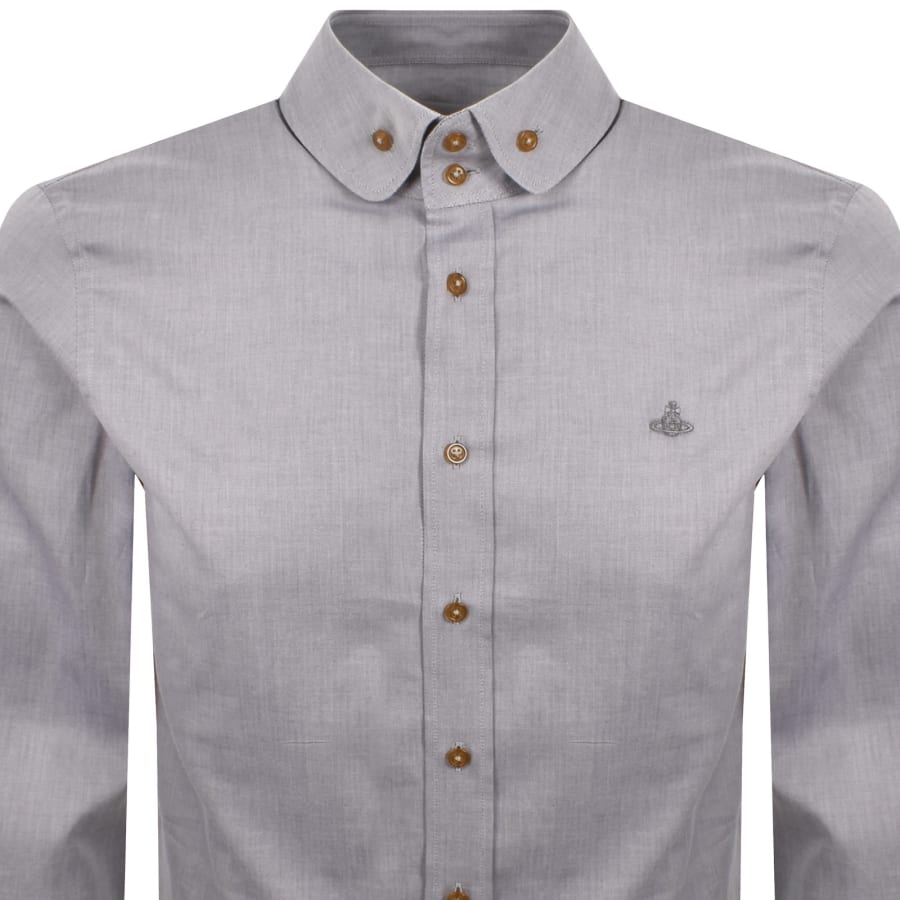 Image number 2 for Vivienne Westwood Krall Long Sleeved Shirt Blue