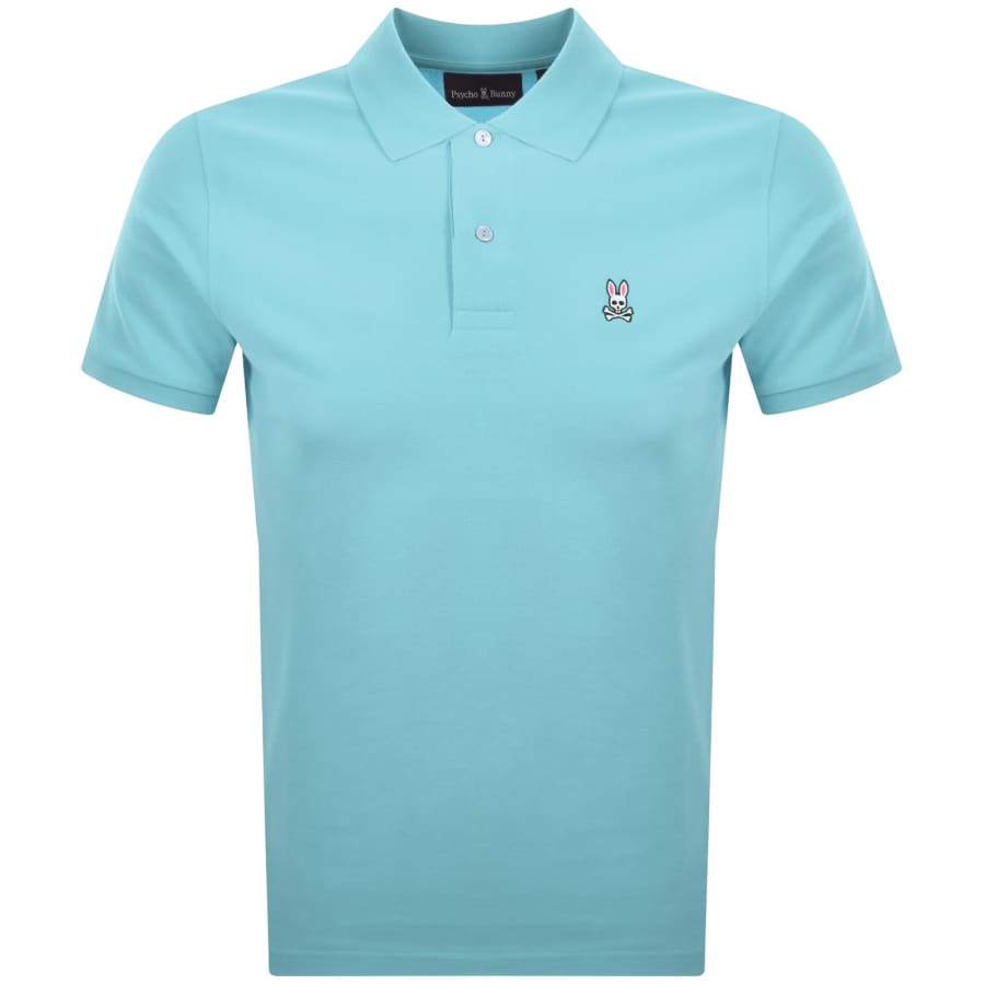 Image number 1 for Psycho Bunny Classic Polo T Shirt Blue
