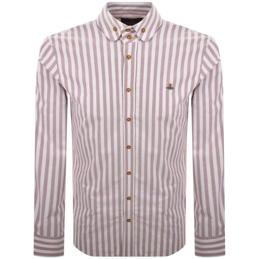 Image number 1 for Vivienne Westwood Krall Stripe Shirt Burgundy