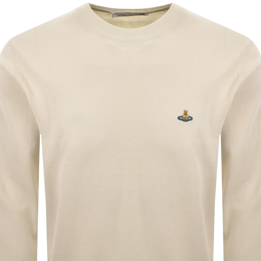 Image number 2 for Vivienne Westwood Alex Round Neck Jumper Cream
