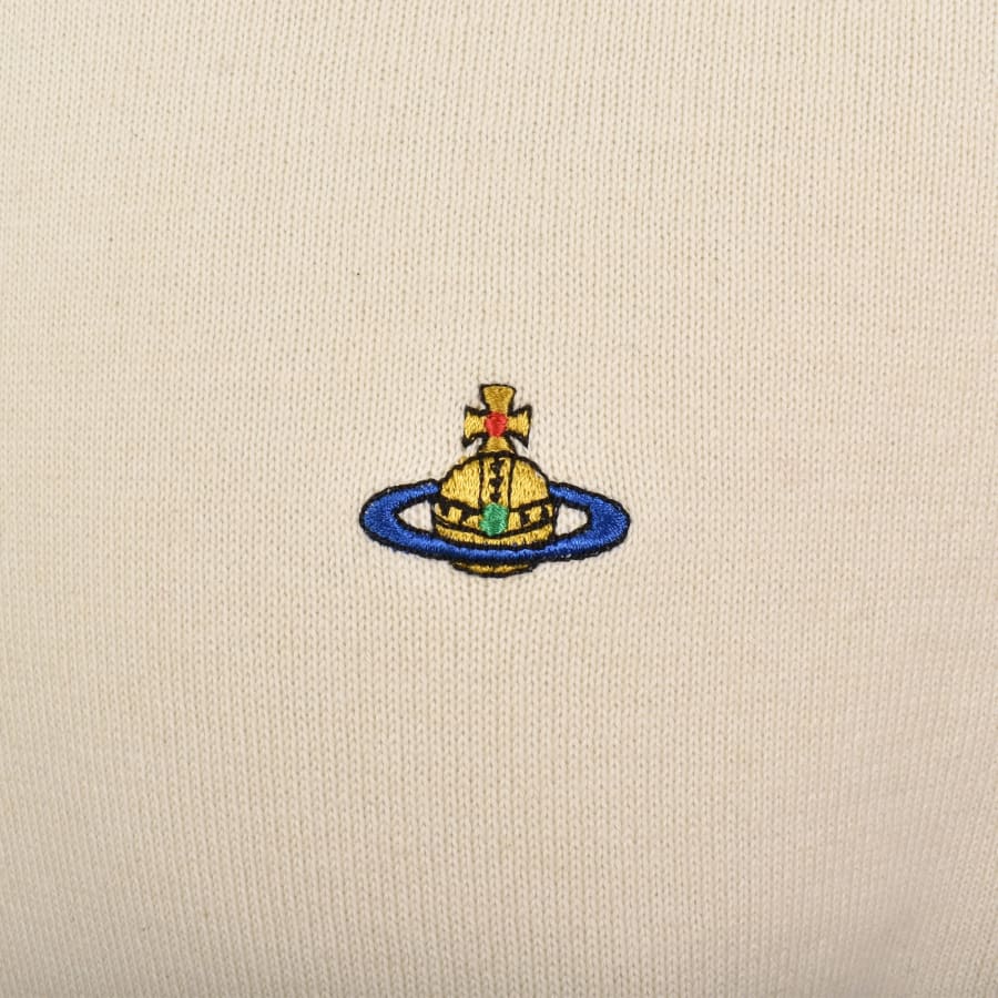 Image number 3 for Vivienne Westwood Alex Round Neck Jumper Cream