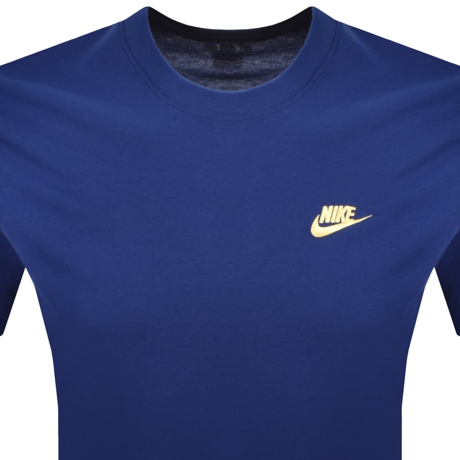 Image number 2 for Nike Crew Neck Club T Shirt Blue