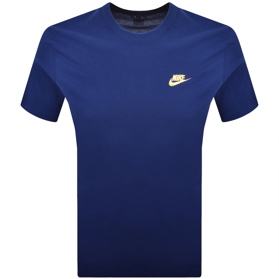 Image number 1 for Nike Crew Neck Club T Shirt Blue