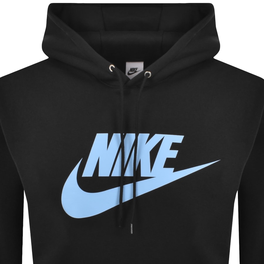 Image number 2 for Nike Logo Fleece Hoodie Black