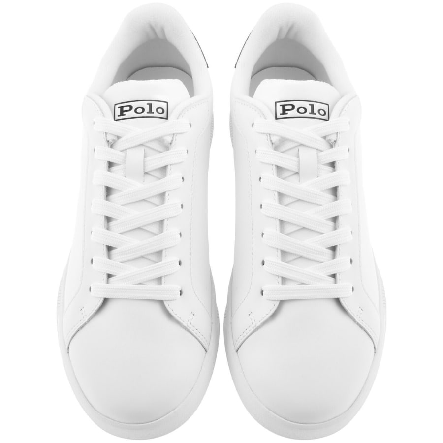Image number 3 for Ralph Lauren Heritage Court Trainers White