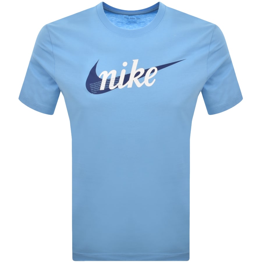 Image number 1 for Nike Crew Neck Club T Shirt Blue