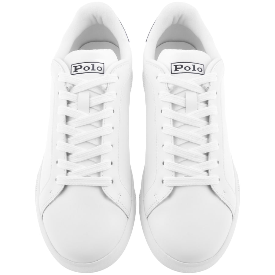 Image number 3 for Ralph Lauren Heritage Court Trainers White