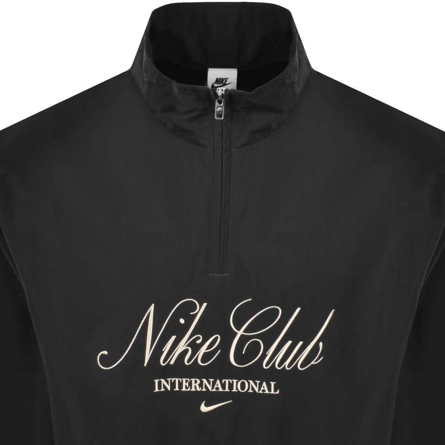 Image number 2 for Nike Club Half Zip Jacket Black