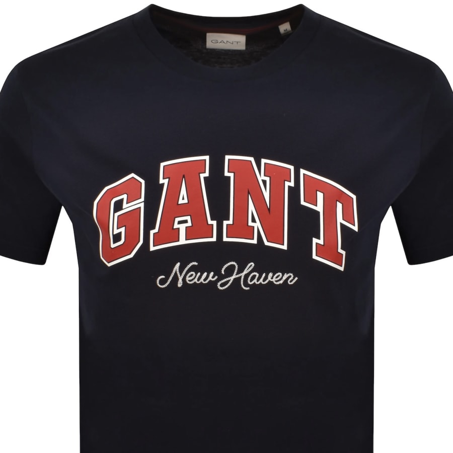 Image number 2 for Gant Original Graphic T Shirt Navy