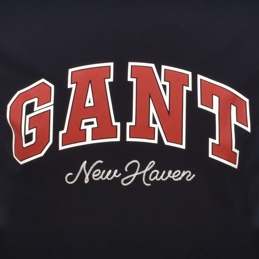 Image number 3 for Gant Original Graphic T Shirt Navy