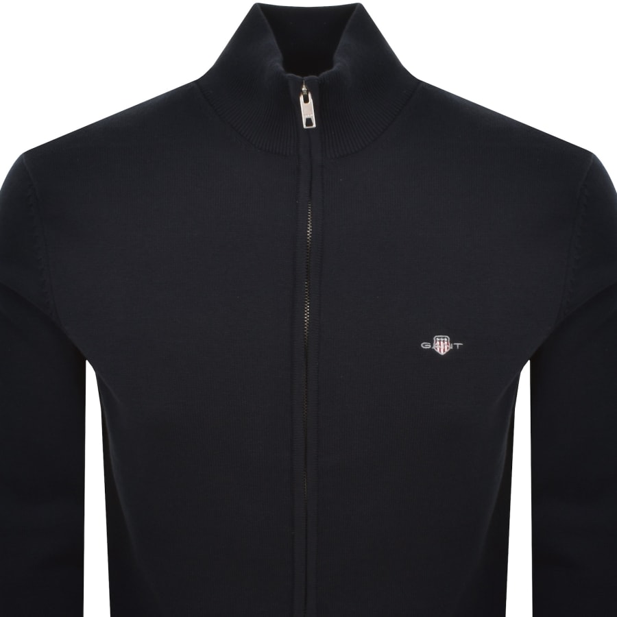 Image number 2 for Gant Original Full Zip Sweatshirt Navy