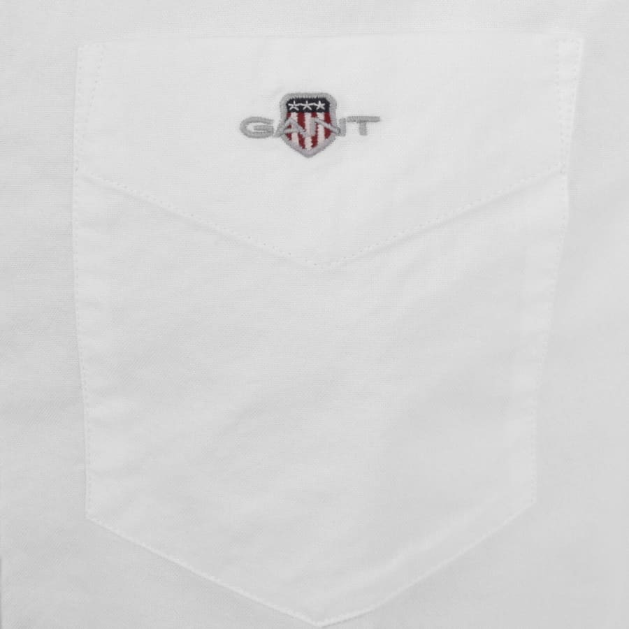 Image number 3 for Gant Oxford Long Sleeved Shirt White