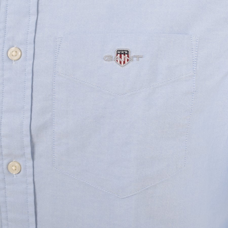 Image number 3 for Gant Oxford Long Sleeved Shirt Blue