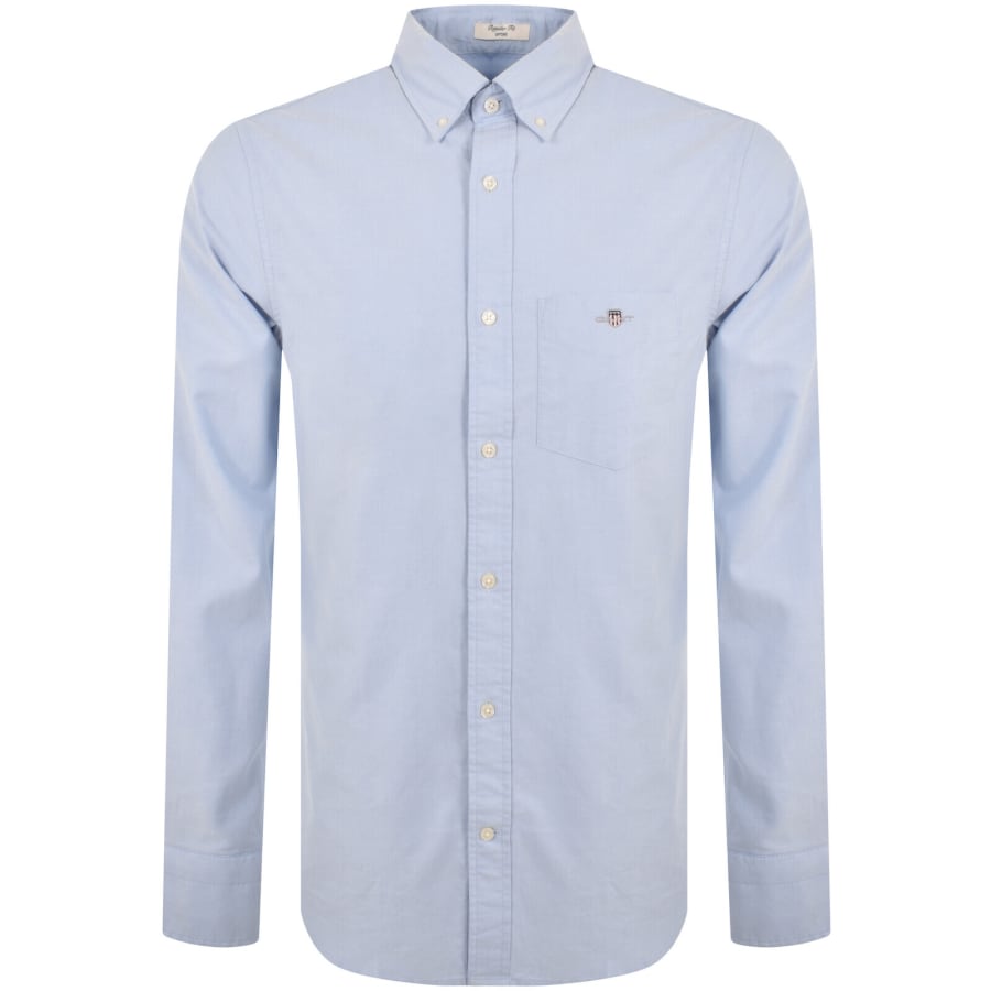 Image number 1 for Gant Oxford Long Sleeved Shirt Blue