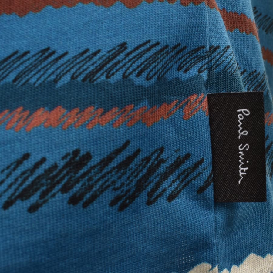 Image number 3 for Paul Smith Striped T Shirt Blue
