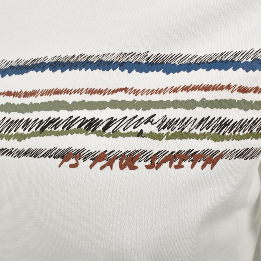 Image number 3 for Paul Smith Striped Regular Fit T Shirt White