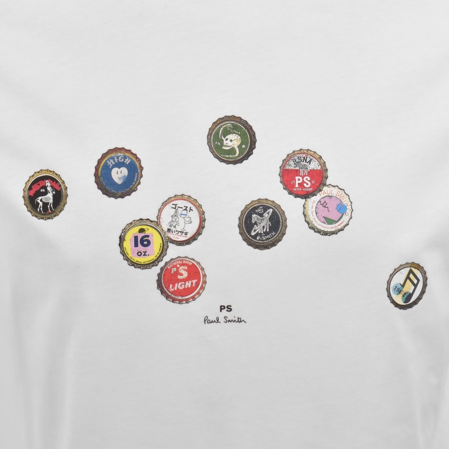 Image number 3 for Paul Smith Bottle Tops T Shirt White