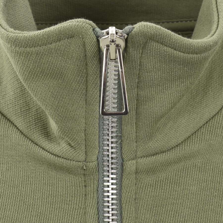 Image number 4 for Paul Smith Zebra Half Zip Sweatshirt Green