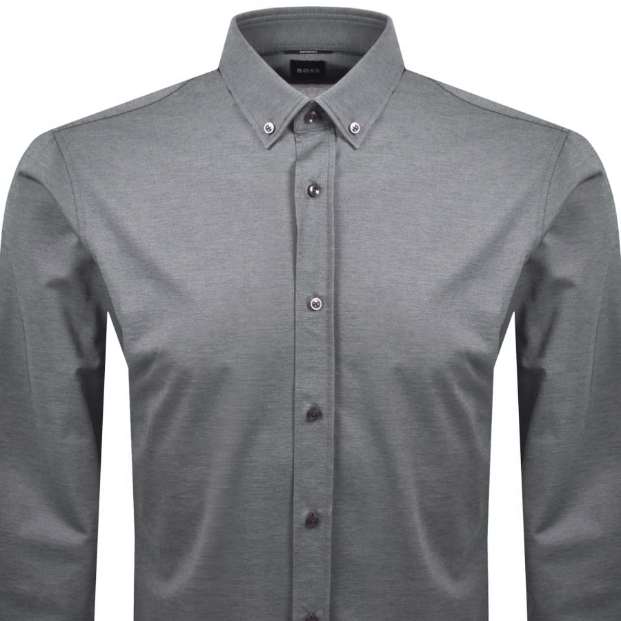 Image number 2 for BOSS P Joe Long Sleeve Shirt Grey