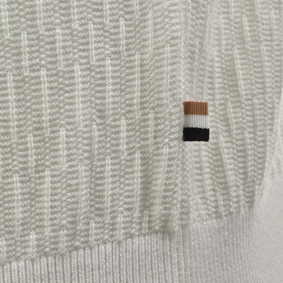 Image number 3 for BOSS Lurazio Knit Polo Cream