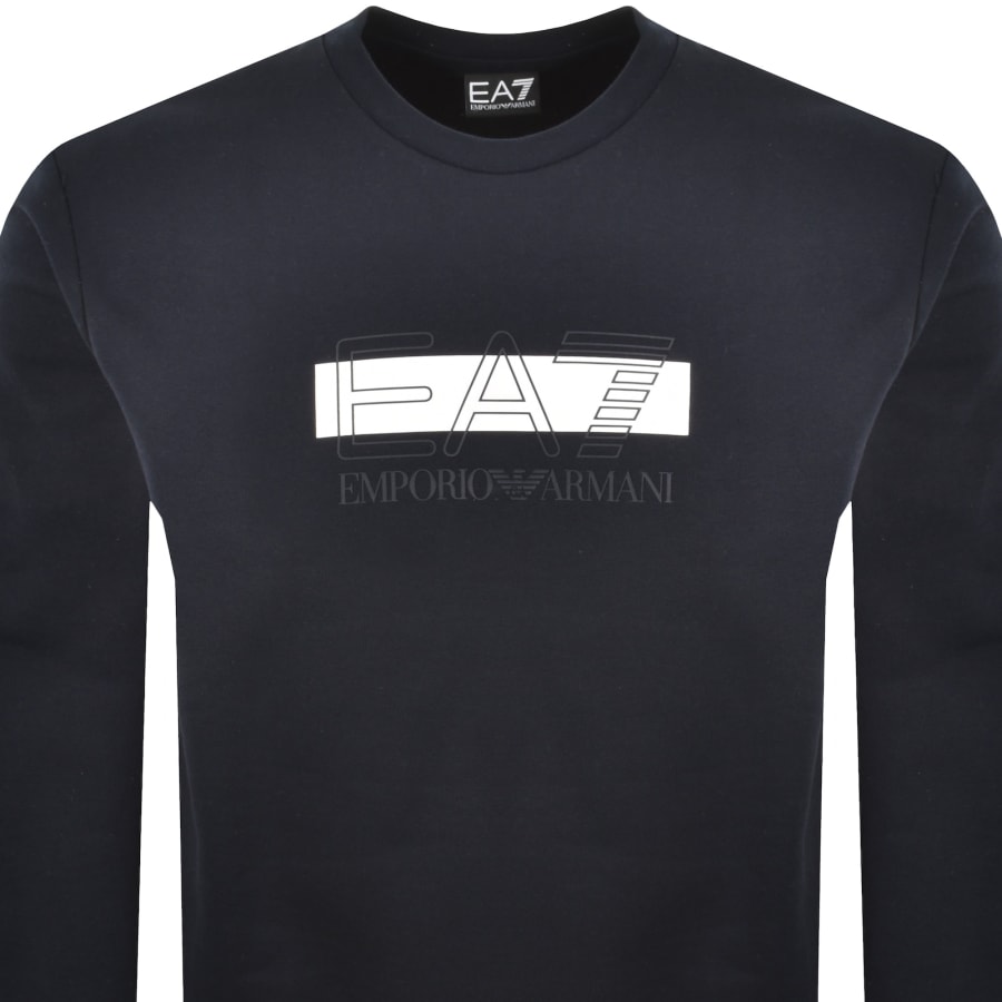Image number 2 for EA7 Emporio Armani Logo Sweatshirt Navy
