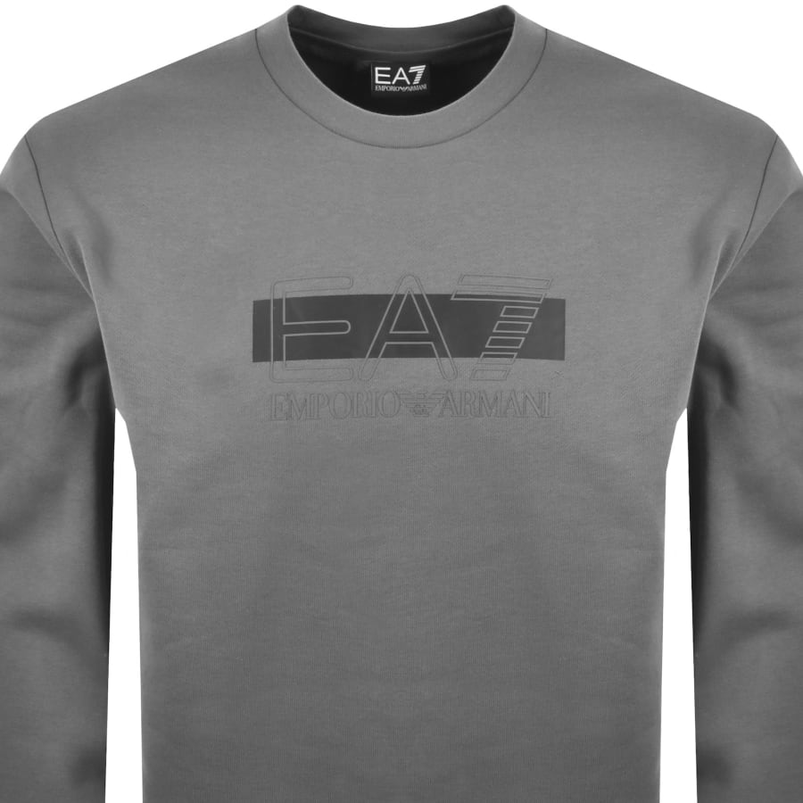 Image number 2 for EA7 Emporio Armani Logo Sweatshirt Grey