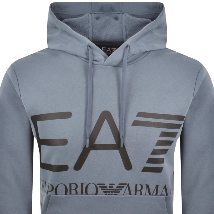 Image number 2 for EA7 Emporio Armani Logo Hoodie Blue