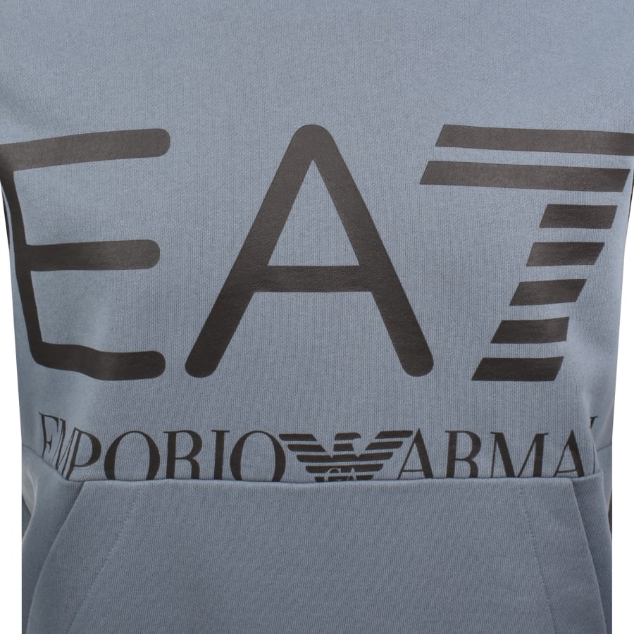 Image number 3 for EA7 Emporio Armani Logo Hoodie Blue