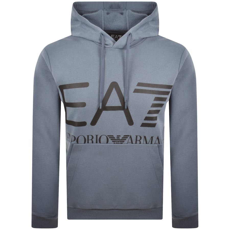 Image number 1 for EA7 Emporio Armani Logo Hoodie Blue