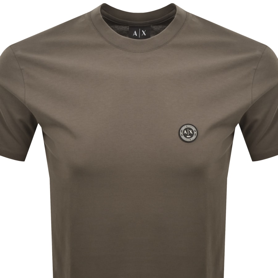 Image number 2 for Armani Exchange Regular Fit T Shirt Peat Brown