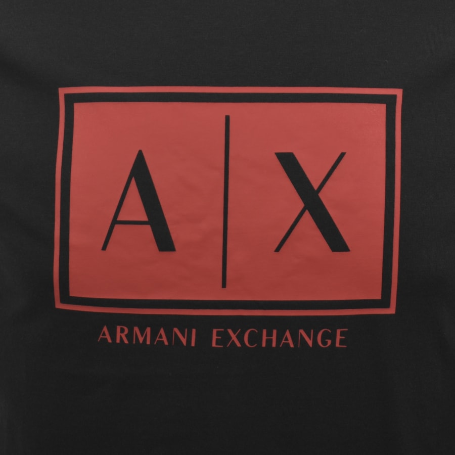 Image number 3 for Armani Exchange Crew Neck T Shirt Black