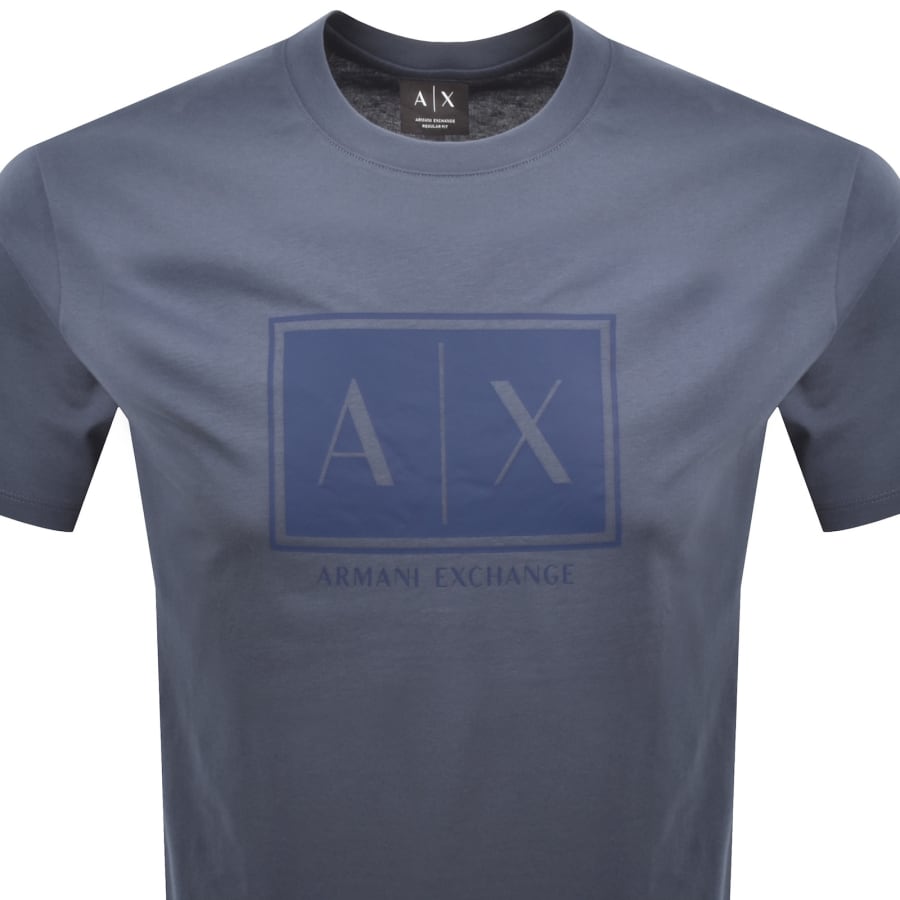 Image number 2 for Armani Exchange Crew Neck T Shirt Blue