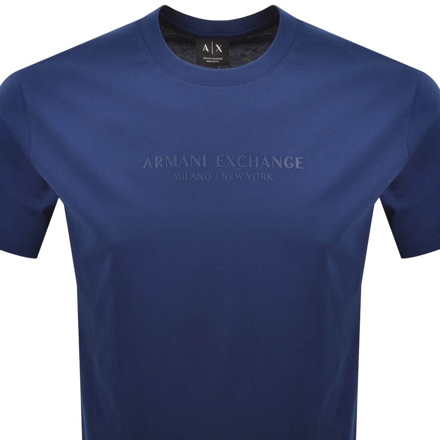 Image number 2 for Armani Exchange Regular Fit Logo T Shirt Blue