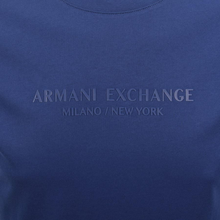 Image number 3 for Armani Exchange Regular Fit Logo T Shirt Blue