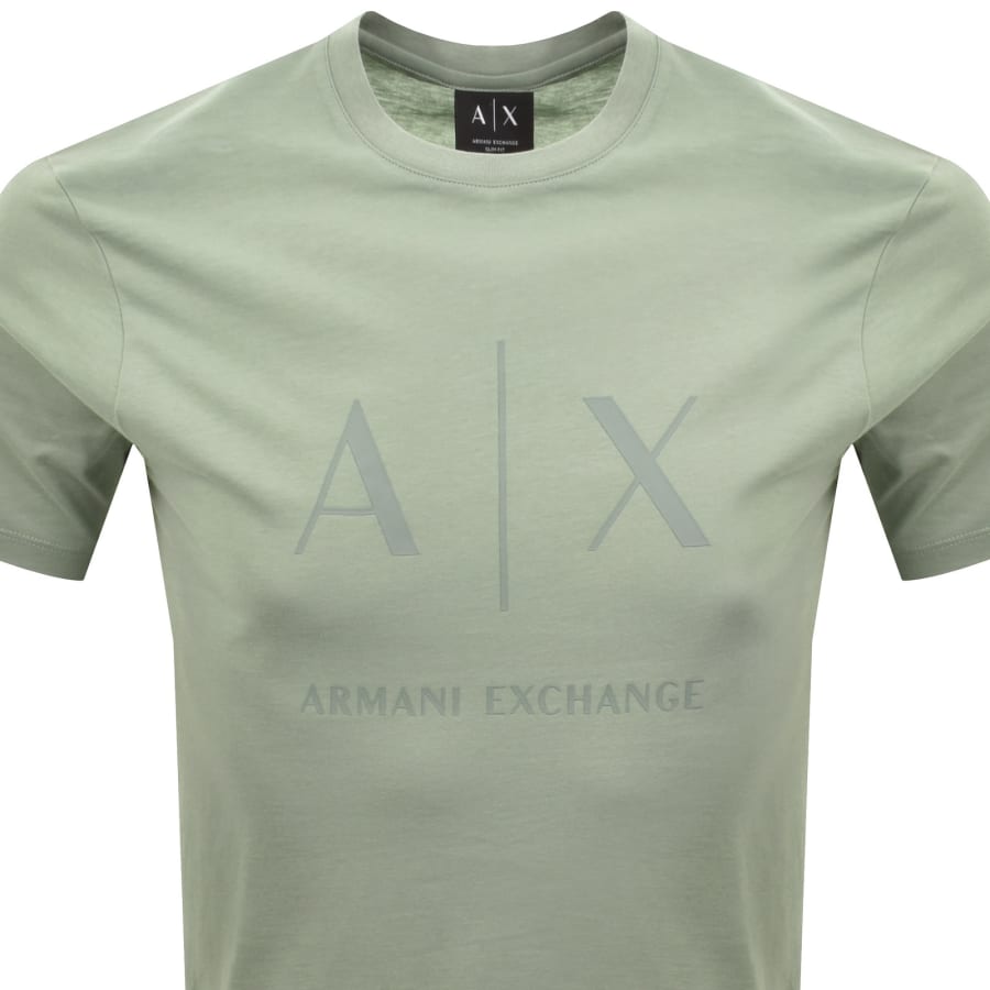 Image number 2 for Armani Exchange Slim Fit Crew Neck T Shirt Green