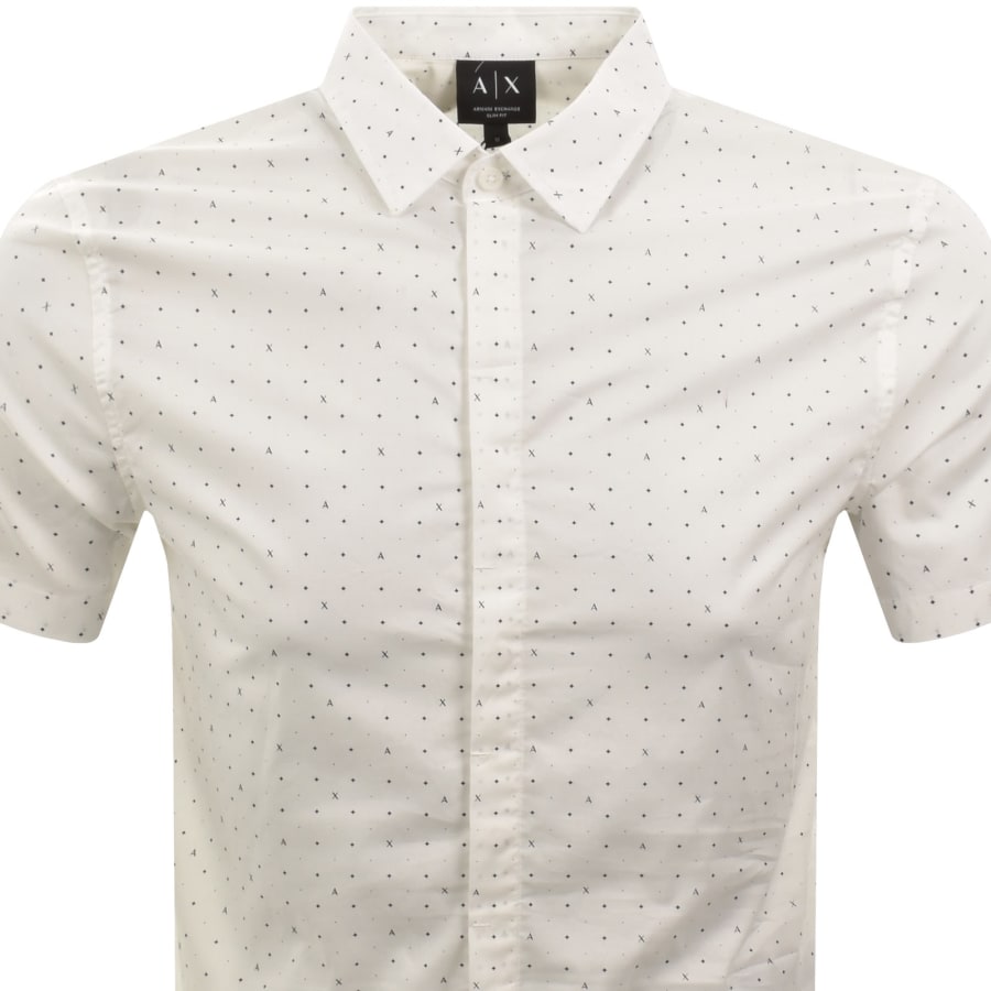 Image number 2 for Armani Exchange AX Pattern Shirt Off White