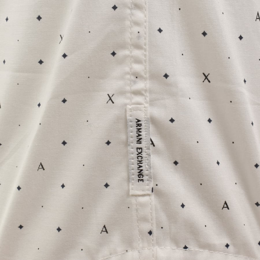 Image number 3 for Armani Exchange AX Pattern Shirt Off White